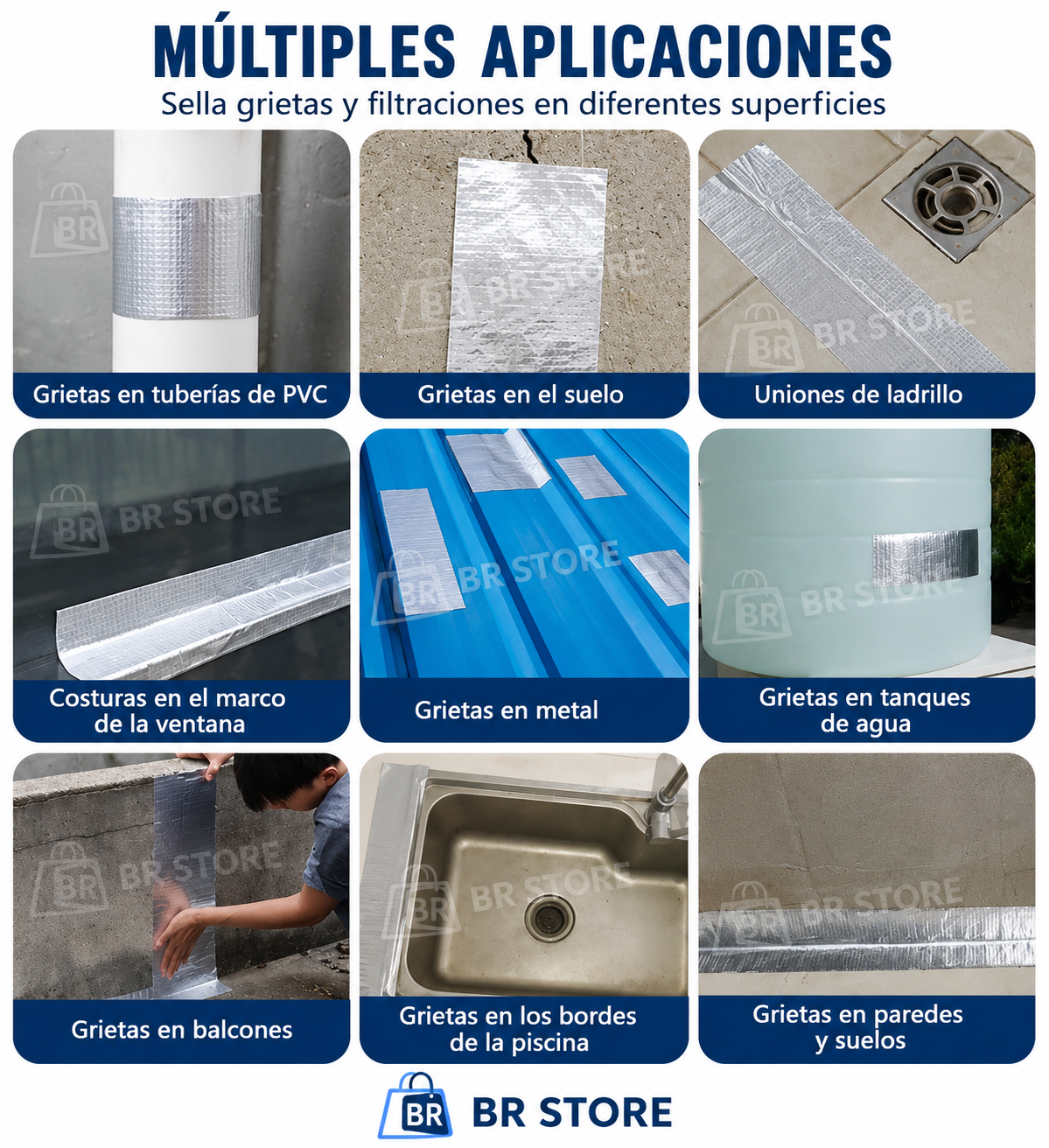 Cinta Selladora Impermeable Tapagoteras de Alta Resistencia | 5 cm x 5 m