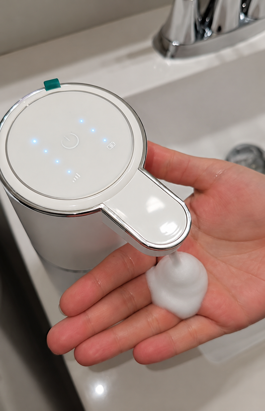 Dispensador Automático de Jabón con Sensor — Sin Contacto, Recargable USB-C
