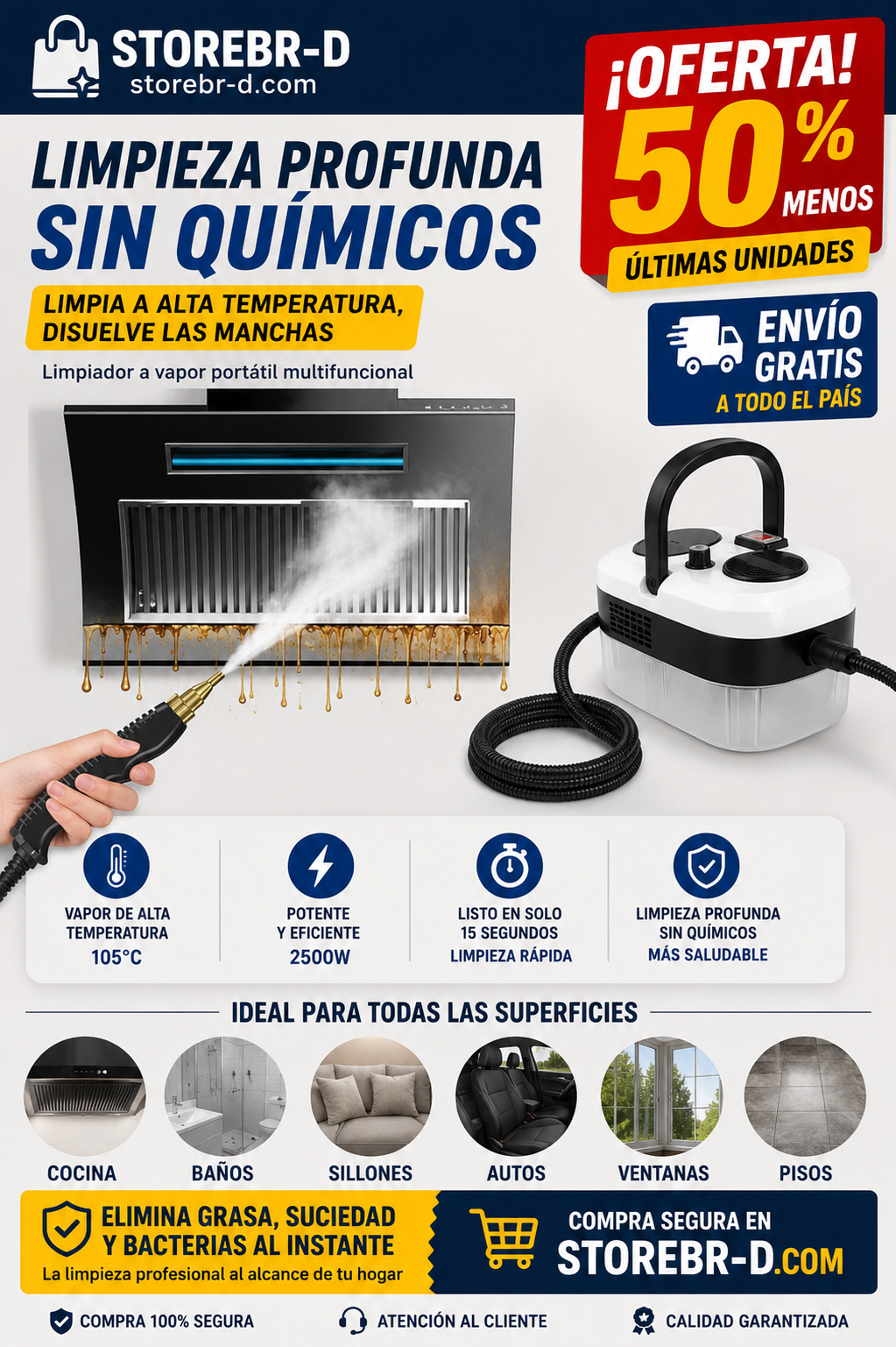 Máquina Limpiadora a Vapor de Alta Presión