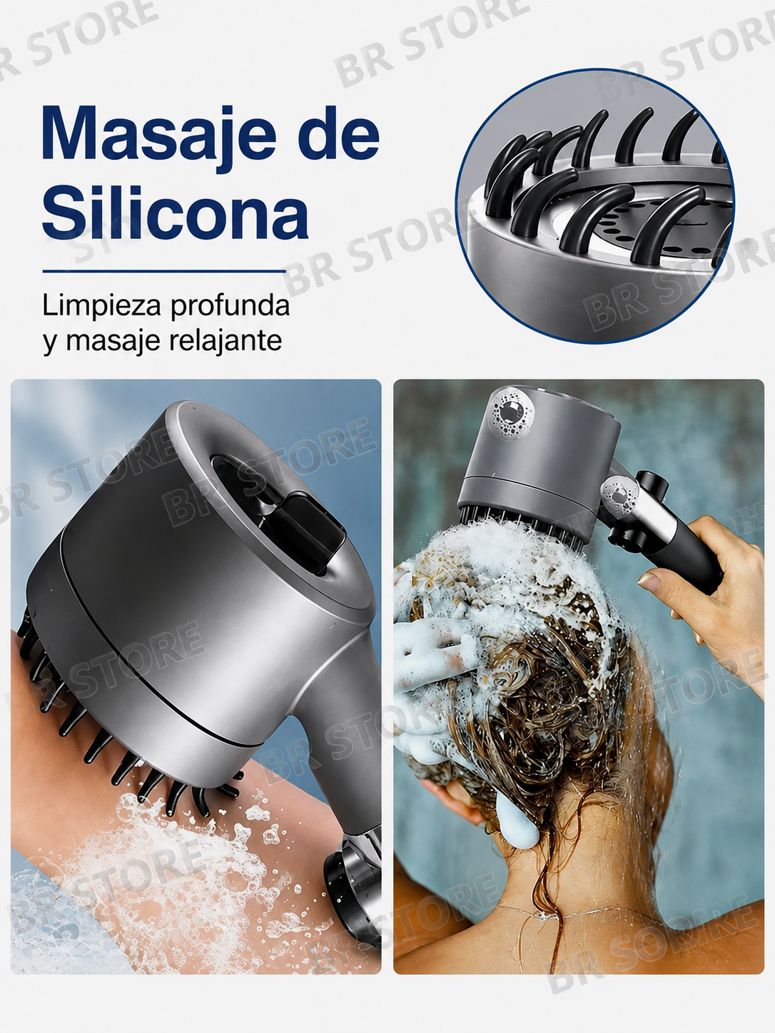 Ducha Potente con Filtro – Alta Presión y 4 Modos