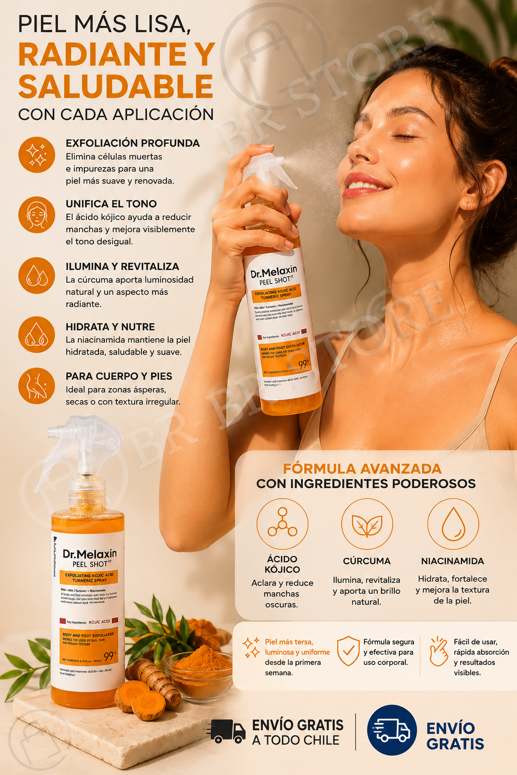 Dr. Melaxin Peel Shot® | Exfoliación Avanzada para una Piel Más Suave, Uniforme y Radiante.