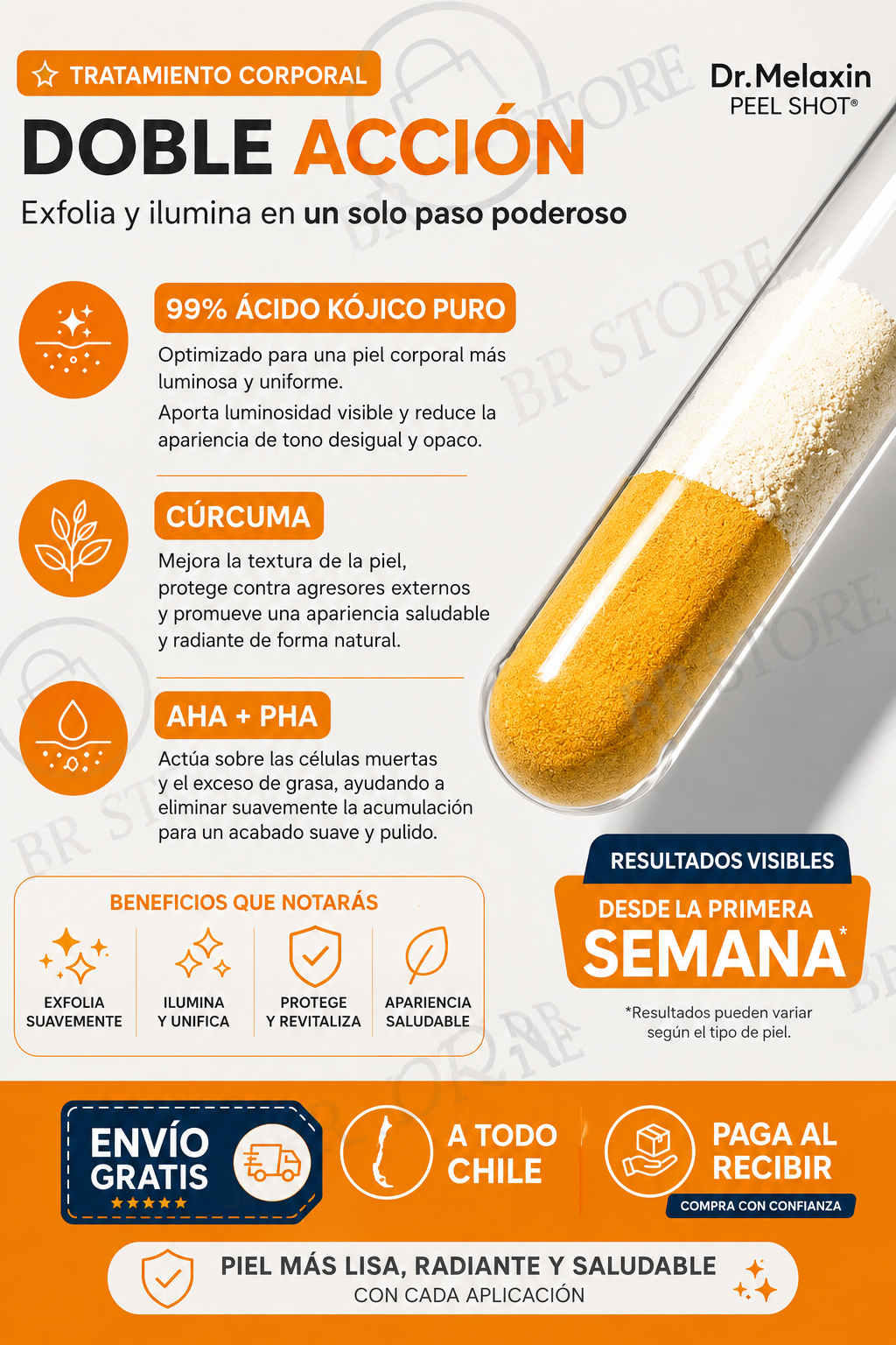 Dr. Melaxin Peel Shot® | Exfoliación Avanzada para una Piel Más Suave, Uniforme y Radiante.